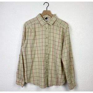 🖤 3/$25 SALE! 
Vintage tapestry plaid long sleeve collared button up shirt